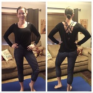 Black Namaste Long Sleeve T